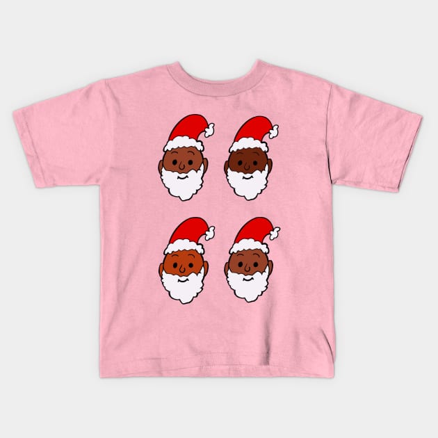 Many shades of Santa Kids T-Shirt by Stephanie Kennedy 